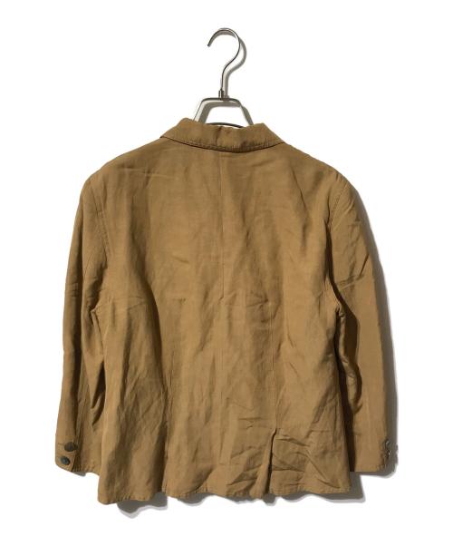 GUCCI（グッチ）GUCCI (グッチ) リネン3Bジャケット/ショートジャケット ブラウン サイズ:38の古着・服飾アイテム