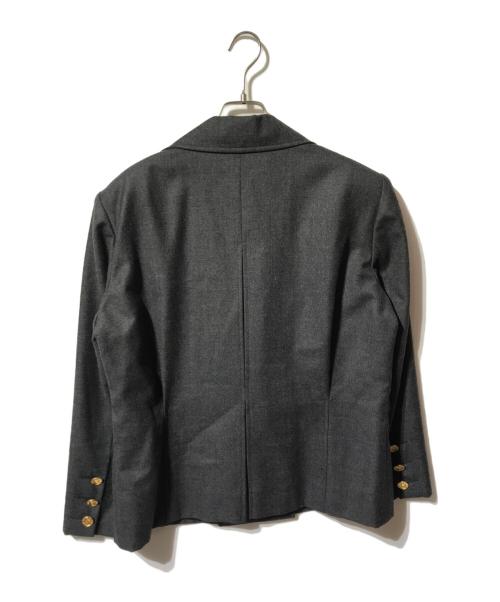 CHANEL（シャネル）CHANEL (シャネル) 金釦ダブルジャケット/CHANEL/グレー/ショート丈 グレー サイズ:不明の古着・服飾アイテム