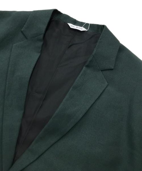 vainl archive（ヴァイナルアーカイブ）vainl archive (ヴァイナルアーカイブ) リネンミックステーラードジャケット/シングルブレスト グリーン サイズ:Lの古着・服飾アイテム