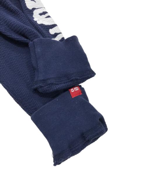 stussy（ステューシー）stussy (ステューシー) プリントサーマルカットソー/ロゴプリントカットソー ネイビー サイズ:Mの古着・服飾アイテム