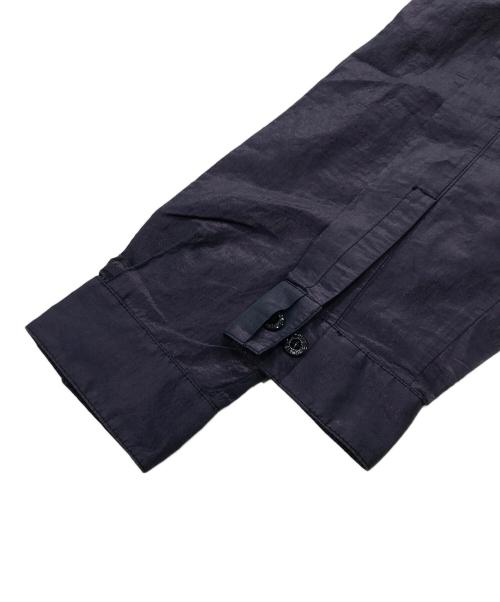 STONE ISLAND（ストーンアイランド）STONE ISLAND (ストーンアイランド) 2WAY比翼シャツ/長袖シャツ/半袖シャツ ネイビー×玉虫色 サイズ:Sの古着・服飾アイテム