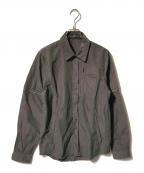 STONE ISLANDストーンアイランド）の古着「2WAY比翼シャツ/長袖シャツ/半袖シャツ」｜パープル × 玉虫色