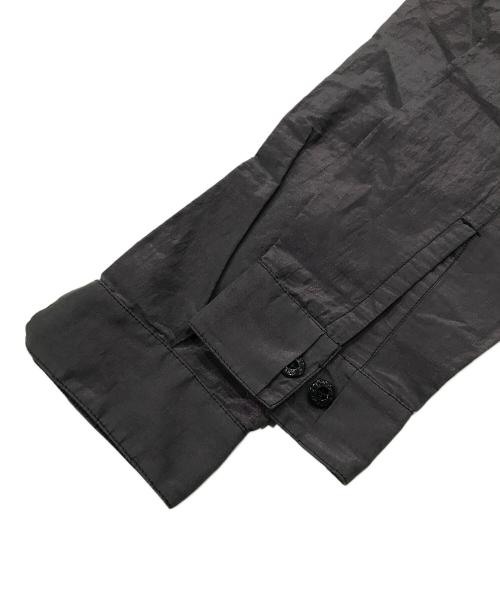 STONE ISLAND（ストーンアイランド）STONE ISLAND (ストーンアイランド) 2WAY比翼シャツ/長袖シャツ/半袖シャツ パープル × 玉虫色 サイズ:Sの古着・服飾アイテム