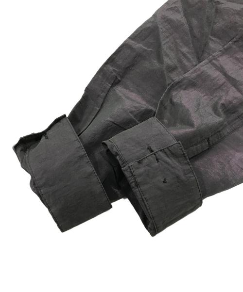 STONE ISLAND（ストーンアイランド）STONE ISLAND (ストーンアイランド) 2WAY比翼シャツ/長袖シャツ/半袖シャツ パープル × 玉虫色 サイズ:Sの古着・服飾アイテム