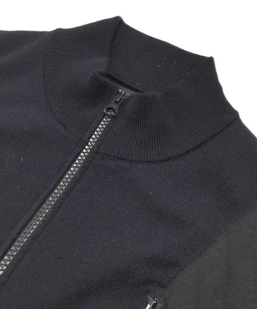 STONE ISLAND（ストーンアイランド）STONE ISLAND (ストーンアイランド) タクティカルストレッチ・ウールインターシャジップジャケット/ダブルジップジャケット ネイビー×ブラック サイズ:Sの古着・服飾アイテム