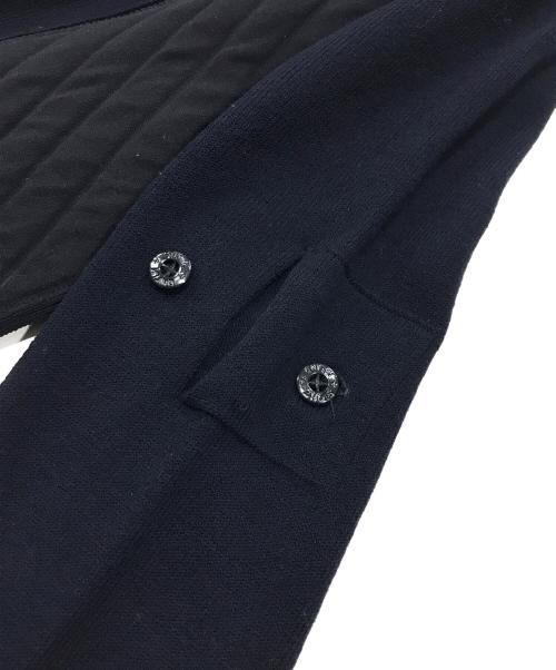 STONE ISLAND（ストーンアイランド）STONE ISLAND (ストーンアイランド) タクティカルストレッチ・ウールインターシャジップジャケット/ダブルジップジャケット ネイビー×ブラック サイズ:Sの古着・服飾アイテム