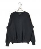 AURALEEオーラリー）の古着「SMOOTH SOFT BD SWEAT P/O/裏起毛スウェット」｜ブラック