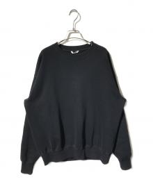 AURALEE（オーラリー）の古着「SMOOTH SOFT BD SWEAT P/O/裏起毛スウェット」｜ブラック