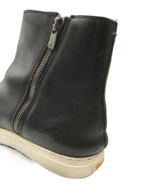KAZUYUKI KUMAGAI ATTACHMENT（カズユキクマガイ アタッチメント）KAZUYUKI KUMAGAI ATTACHMENT (カズユキクマガイ アタッチメント) サイドジップブーツ/ビブラムソールブーツ ブラック サイズ:43の古着・服飾アイテム