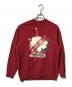 UNDERCOVER（アンダーカバー）の古着「ケーキプリントクルーネックスウェットシャツ/柄スウェット」｜レッド