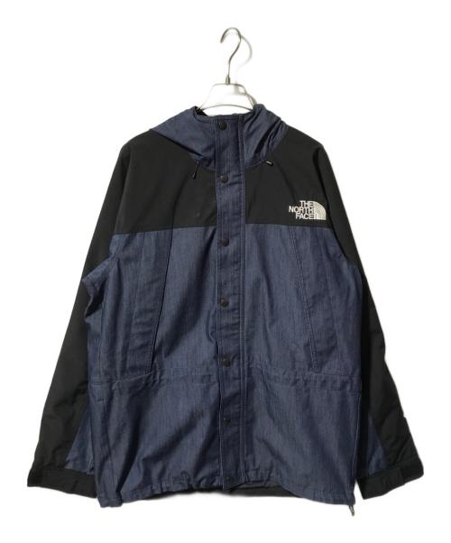 THE NORTH FACE（ザ ノース フェイス）THE NORTH FACE (ザ ノース フェイス) マウンテンライトデニムジャケット/ゴアテックスジャケット ネイビー×ブラック サイズ:XLの古着・服飾アイテム