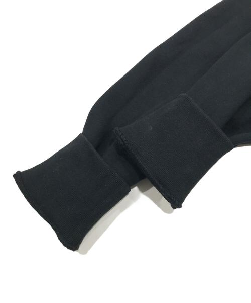 COMME des GARCONS HOMME（コムデギャルソン オム）COMME des GARCONS HOMME (コムデギャルソン オム) キルティング切り替え裏起毛クルーネックスウェット/ ブラック サイズ:Lの古着・服飾アイテム