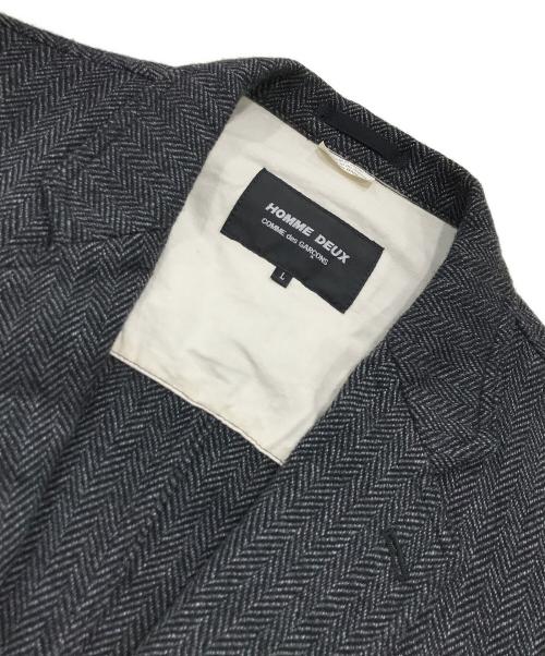 COMME des GARCONS HOMME DEUX（コムデギャルソン オム ドゥ）COMME des GARCONS HOMME DEUX (コムデギャルソン オム ドゥ) ヘリンボーンセットアップ/パンツセットアップ グレー サイズ:Lの古着・服飾アイテム