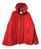 BOTTEGA VENETAボッテガベネタ）の古着「ジップアップナイロンフーデットジャケット」｜レッド