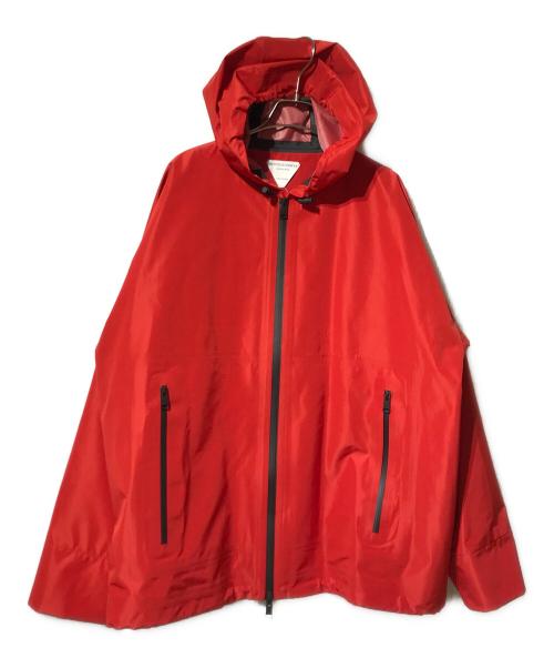 BOTTEGA VENETA（ボッテガベネタ）BOTTEGA VENETA (ボッテガベネタ) ジップアップナイロンフーデットジャケット レッド サイズ:Sの古着・服飾アイテム