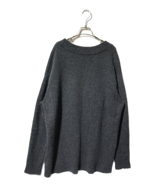 INSCRIRE（アンスクリア）INSCRIRE (アンスクリア) カシミヤ deep Vネックニット グレー サイズ:Mの古着・服飾アイテム