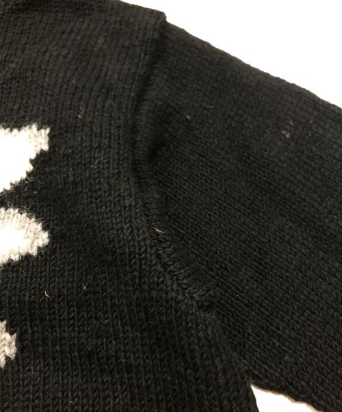 Mcmachan Woolen（マクマーンウーレン）Mcmachan Woolen (マクマーンウーレン) フラワーニット ブラック サイズ:Freeの古着・服飾アイテム