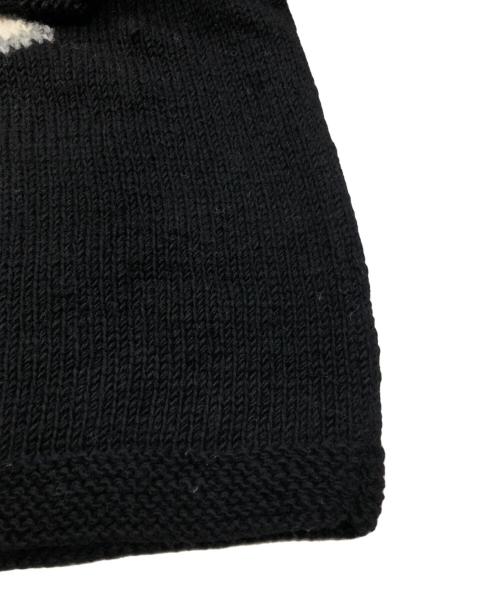 Mcmachan Woolen（マクマーンウーレン）Mcmachan Woolen (マクマーンウーレン) フラワーニット ブラック サイズ:Freeの古着・服飾アイテム