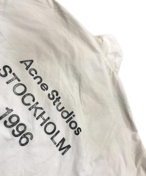Acne studios（アクネ ストゥディオズ）ACNE STUDIOS (アクネ ストゥディオス) ダスト加工バックロゴジッパーブルゾン アイボリー サイズ:44の古着・服飾アイテム
