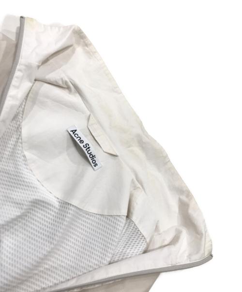 Acne studios（アクネ ストゥディオズ）ACNE STUDIOS (アクネ ストゥディオス) ダスト加工バックロゴジッパーブルゾン アイボリー サイズ:44の古着・服飾アイテム