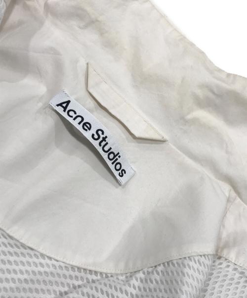Acne studios（アクネ ストゥディオズ）ACNE STUDIOS (アクネ ストゥディオス) ダスト加工バックロゴジッパーブルゾン アイボリー サイズ:44の古着・服飾アイテム