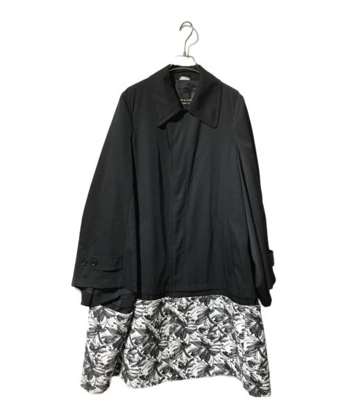 COMME des GARCONS HOMME PLUS（コムデギャルソンオムプリュス）COMME des GARCONS HOMME PLUS (コムデギャルソンオムプリュス) オーバーサイドドッキングコート/ ブラック×ホワイト サイズ:Sの古着・服飾アイテム