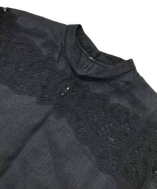 TOMORROW LAND collection（トゥモローランドコレクション）TOMORROW LAND collection (トゥモローランドコレクション) スワトーリネン スタンドネックブラウス/ノースリーブブラウス ブラック サイズ:36の古着・服飾アイテム