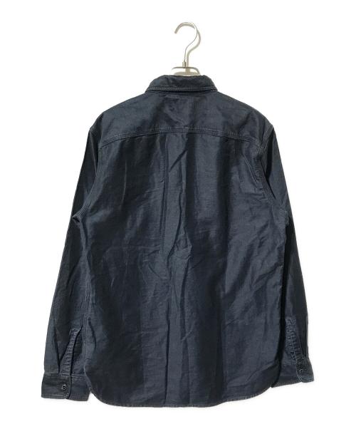 RRL（ダブルアールエル）RRL (ダブルアールエル) リネン混ワークシャツ/ボタンシャツ ネイビー サイズ:Mの古着・服飾アイテム