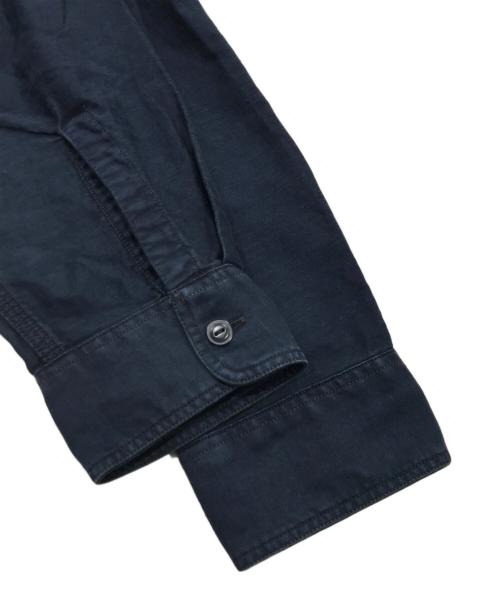 RRL（ダブルアールエル）RRL (ダブルアールエル) リネン混ワークシャツ/ボタンシャツ ネイビー サイズ:Mの古着・服飾アイテム