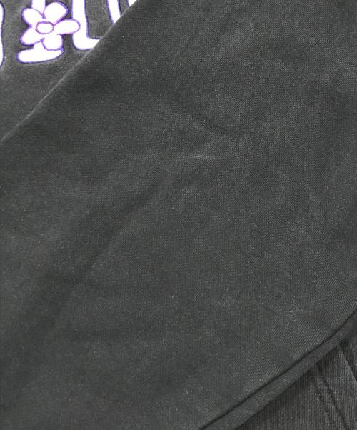 stussy（ステューシー）stussy (ステューシー) フローラルロゴフーディー/ロゴパーカー ブラック サイズ:Mの古着・服飾アイテム