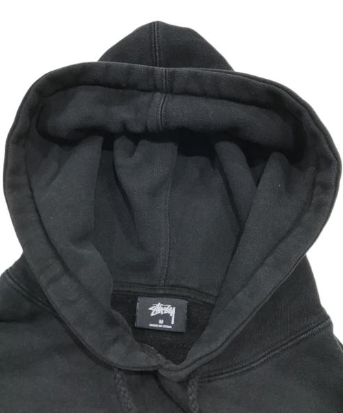 stussy（ステューシー）stussy (ステューシー) フローラルロゴフーディー/ロゴパーカー ブラック サイズ:Mの古着・服飾アイテム
