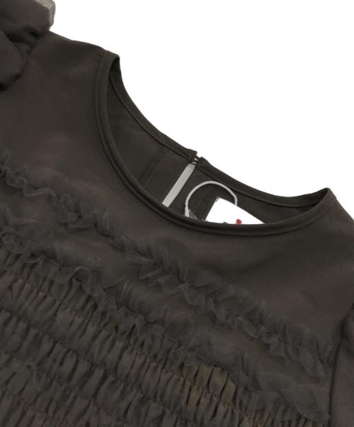 merry jenny（メリージェニー）merry jenny (メリージェニー) チュールパフスリーブミニワンピース ブラウン サイズ:Fの古着・服飾アイテム