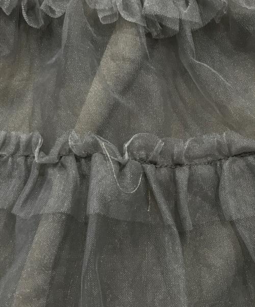 merry jenny（メリージェニー）merry jenny (メリージェニー) チュールパフスリーブミニワンピース ブラウン サイズ:Fの古着・服飾アイテム