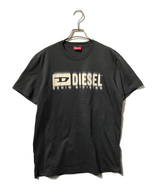 DIESEL（ディーゼル）DIESEL (ディーゼル) T-ADJUST-Q75/プリントTシャツ グレー サイズ:XLの古着・服飾アイテム