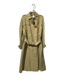 SCYEBASICS（サイベーシックス）の古着「先染コットンギャバトレンチコート/ラグランスリーブコート」｜カーキ