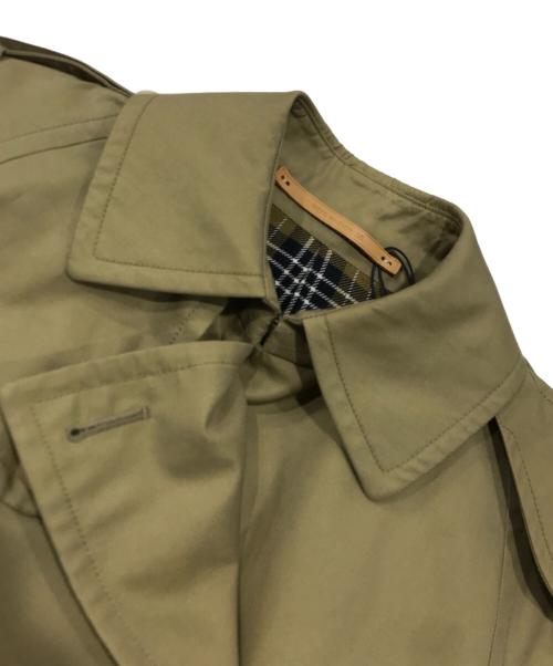 SCYEBASICS（サイベーシックス）SCYEBASICS (サイベーシックス) 先染コットンギャバトレンチコート/ラグランスリーブコート カーキ サイズ:38の古着・服飾アイテム