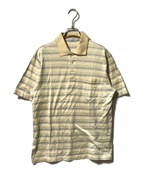 Christian Dior（クリスチャン ディオール）Christian Dior (クリスチャン ディオール) ポロシャツ/ボーダーシャツ ベージュ サイズ:Mの古着・服飾アイテム