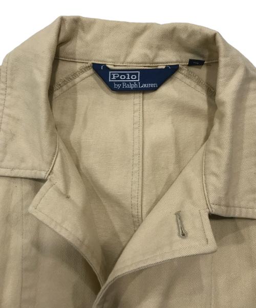 POLO RALPH LAUREN（ポロ・ラルフローレン）POLO RALPH LAUREN (ポロ・ラルフローレン) コットンワークコート/比翼コート ベージュ サイズ:Ｌの古着・服飾アイテム