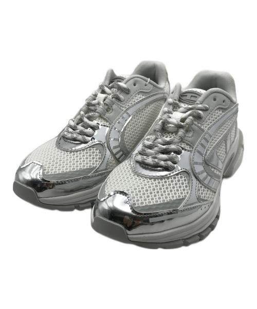 DIESEL（ディーゼル）DIESEL (ディーゼル) ローカットスニーカー/メッシュスニーカー ホワイト×グレー サイズ:24cm 未使用品の古着・服飾アイテム