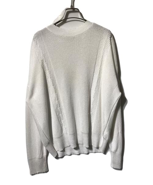 OUR LEGACY（アワーレガシー）OUR LEGACY (アワーレガシー) SMOOTH CABLE ROUNDNECK ホワイト サイズ:48の古着・服飾アイテム