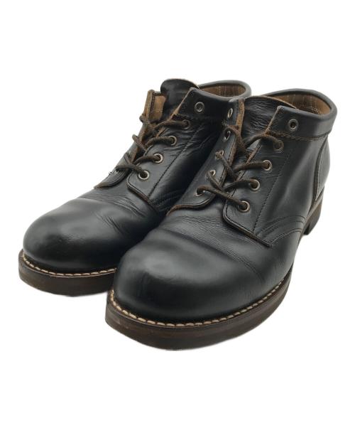 ROLLING DUB TRIO（ローリングダブトリオ）ROLLING DUB TRIO (ローリングダブトリオ) コペン レザー ワークブーツ/ミドルブーツ ブラック（BLACK CHROMEXCEL） サイズ:9の古着・服飾アイテム
