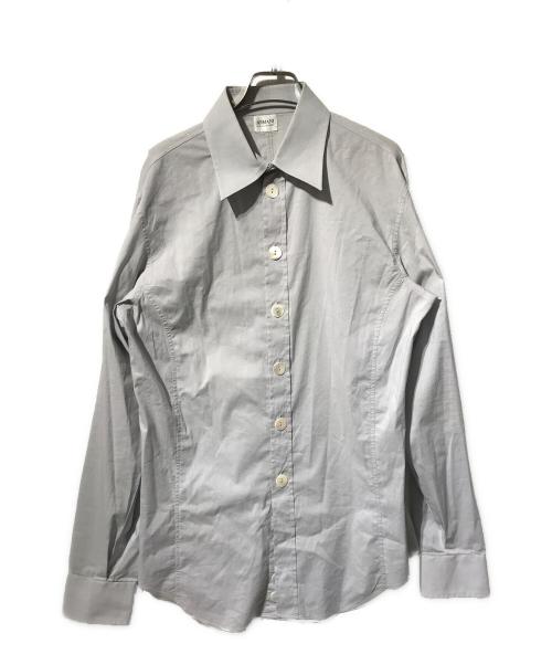 ARMANI COLLEZIONI（アルマーニ コレツィオーニ）ARMANI COLLEZIONI (アルマーニ コレツィオーニ) シェルボタンシャツ/長袖シャツ グレー サイズ:Ｍの古着・服飾アイテム