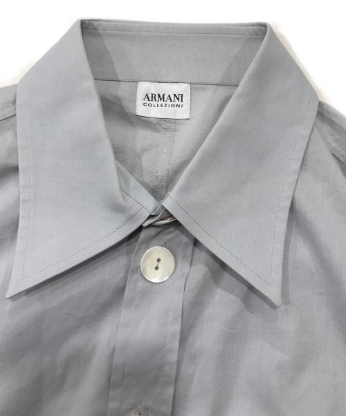 ARMANI COLLEZIONI（アルマーニ コレツィオーニ）ARMANI COLLEZIONI (アルマーニ コレツィオーニ) シェルボタンシャツ/長袖シャツ グレー サイズ:Ｍの古着・服飾アイテム