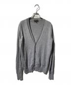 EMPORIO ARMANIエンポリオ アルマーニ）の古着「ロゴ刺繍カーディガン/ニットカーディガン」｜グレー