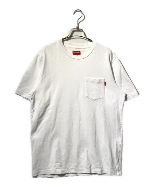 SUPREME（シュプリーム）Supreme (シュプリーム) ポケットTシャツ ホワイト サイズ:Mの古着・服飾アイテム
