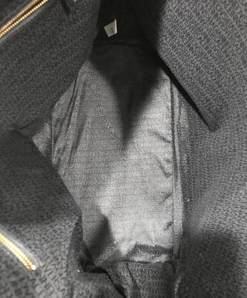 GIANNI VERSACE（ジャンニ・ヴェルサーチ）GIANNI VERSACE (ジャンニ・ヴェルサーチ) サンバースト PVC×レザー ボストンバッグ/ショルダーバッグ ブラックの古着・服飾アイテム