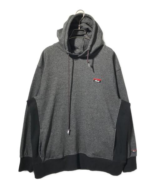 NAGNA（ナンガ）NAGNA (ナンガ) ECO HYBRID MINI BOX LOGO EMBROIDERY SWEAT HOODIE ブラック サイズ:Lの古着・服飾アイテム
