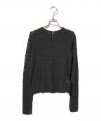 IENAイエナ）の古着「フラワーストレッチレースプルオーバー/レースカットソー」｜ブラック