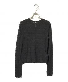 IENA（イエナ）の古着「フラワーストレッチレースプルオーバー/レースカットソー」｜ブラック