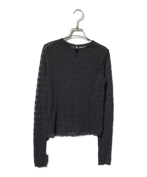 IENA（イエナ）IENA (イエナ) フラワーストレッチレースプルオーバー/レースカットソー ブラック サイズ:サイズ表記なしの古着・服飾アイテム